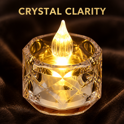 Crystal LED Tea Lights (Pack of 6)