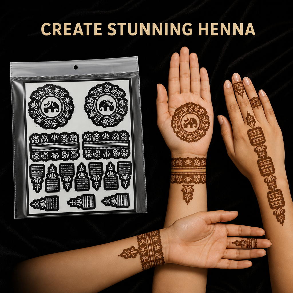 Bridal Mehndi Stencil Sticker