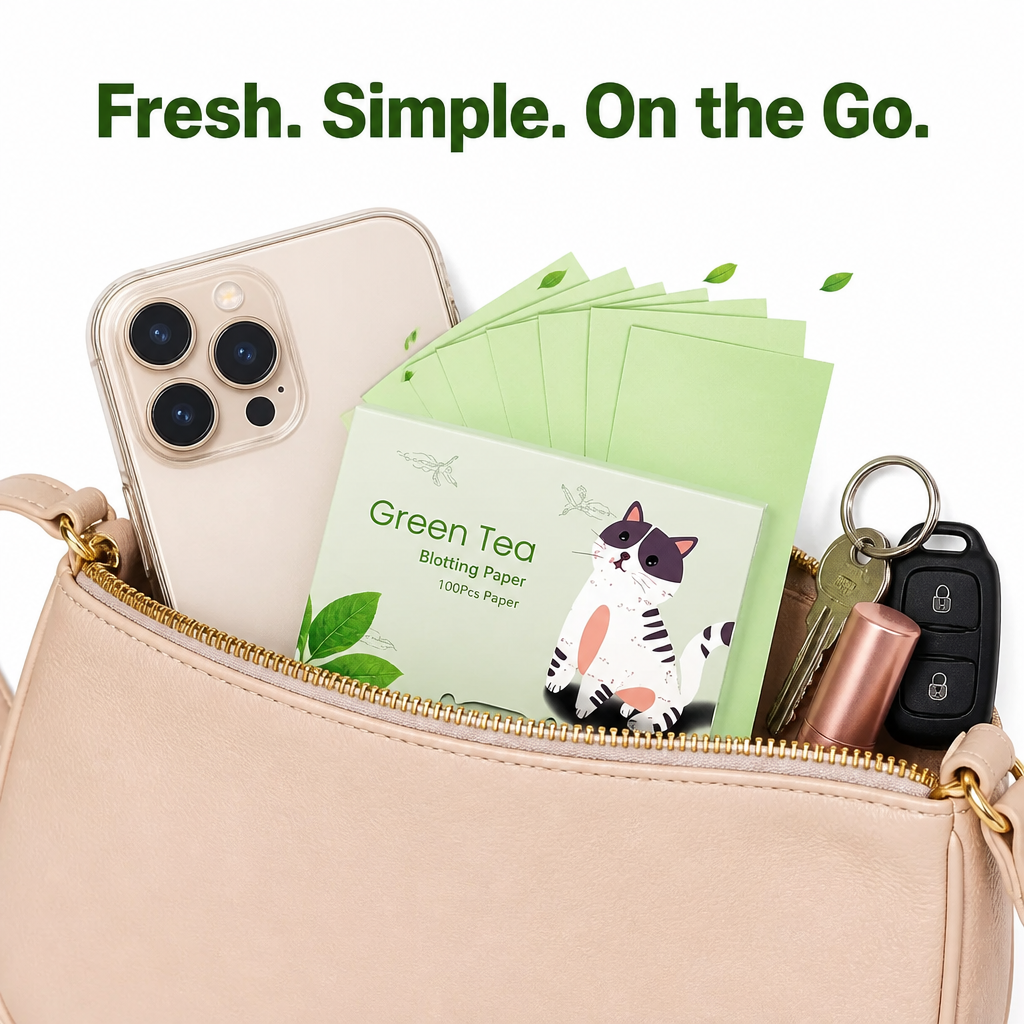 Green Tea Oil Blotting Paper(Pack of 100Pcs)