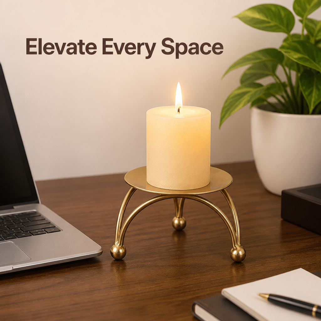Gold Metal Candle Holder(Buy 1 Get 1 Free)