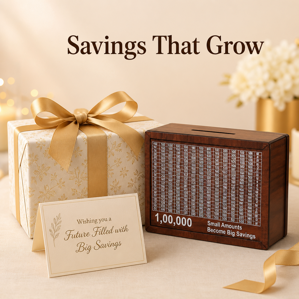 Wooden Money Saving Box