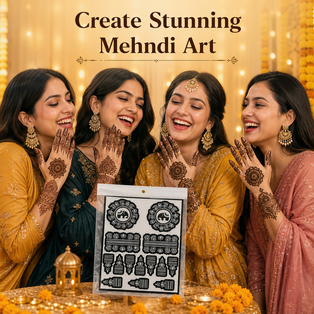Bridal Mehndi Stencil Sticker