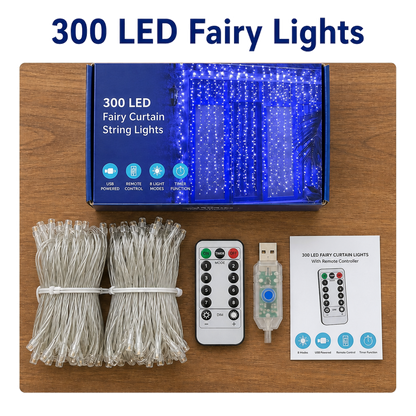 Blue LED Fairy Curtain Light