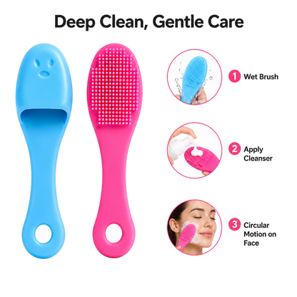 Silicone Facial Cleansing Brush(Pack Of 4)