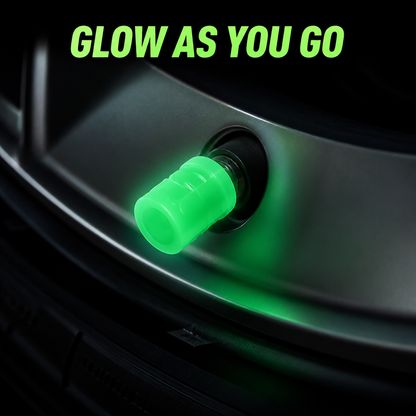 Luminous Tire Valve Caps(Pack Of 4Pcs)
