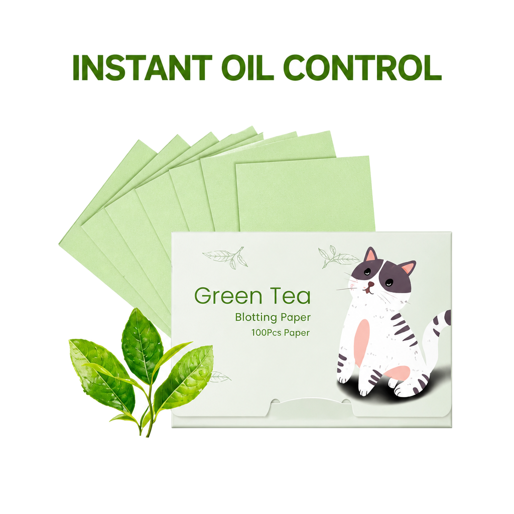 Green Tea Oil Blotting Paper(Pack of 100Pcs)