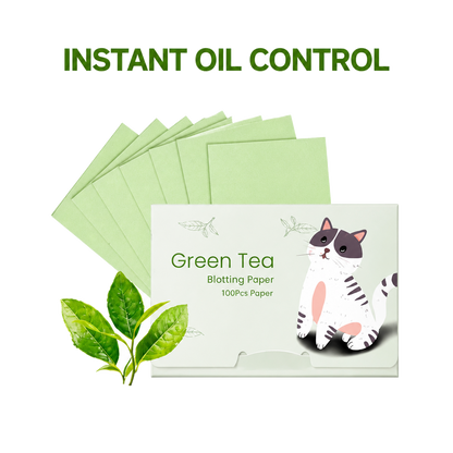Green Tea Oil Blotting Paper(Pack of 100Pcs)