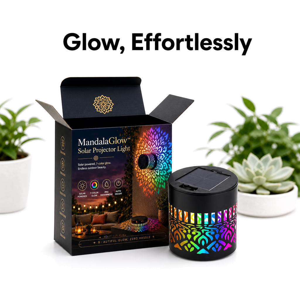MandalaGlow Solar Projector Light