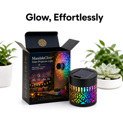 MandalaGlow Solar Projector Light