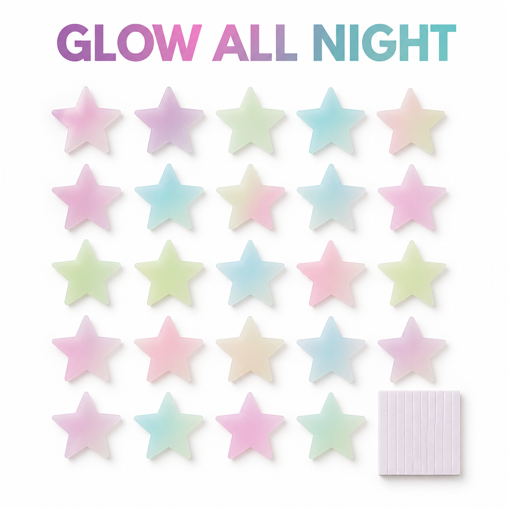 Multicolor Glow in Dark Stars