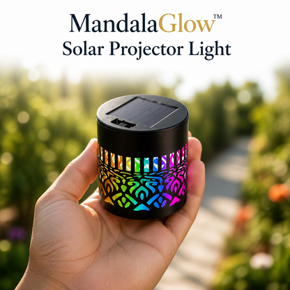 MandalaGlow Solar Projector Light