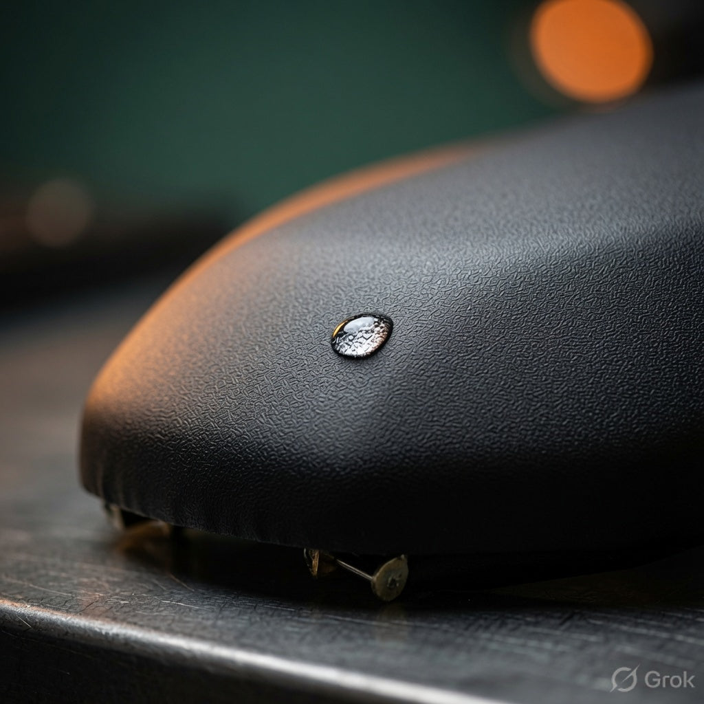 Close-up of the anti-slip textured surface of the scooter seat cover