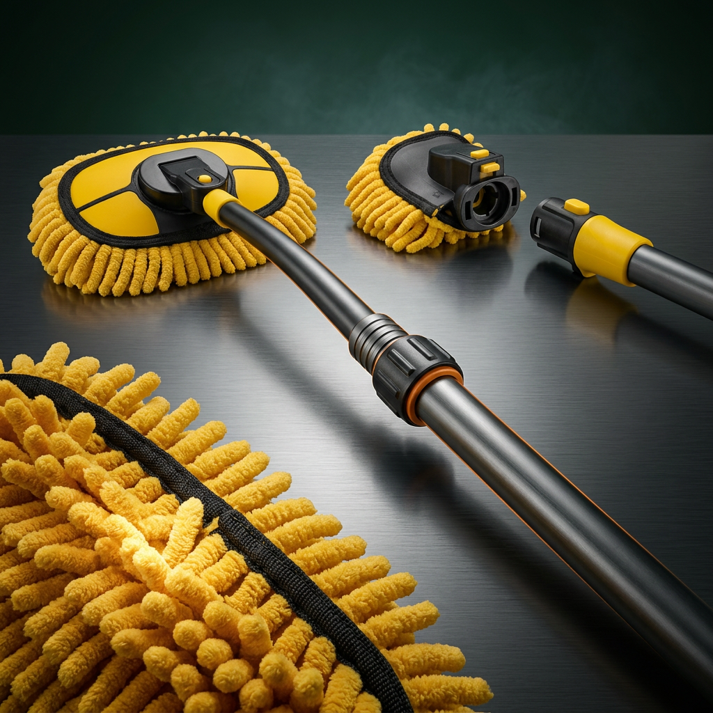 curved car cleaning brush